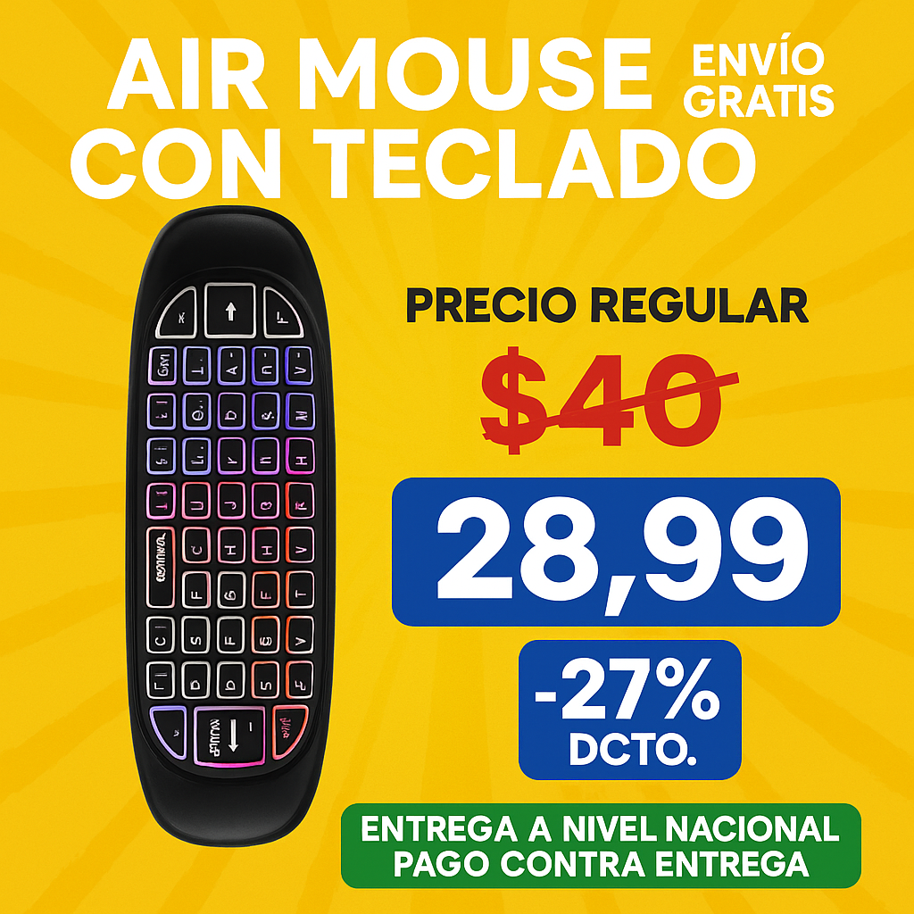 Control multifuncional Air Mouse RGB