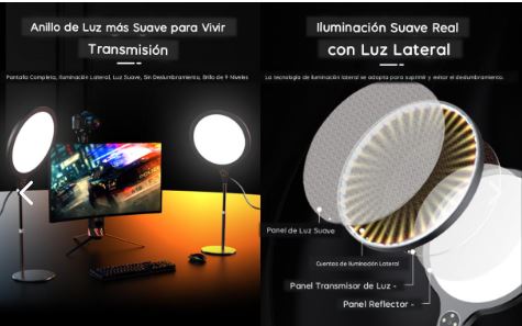 ARO DE LUZ LAMPARA LED