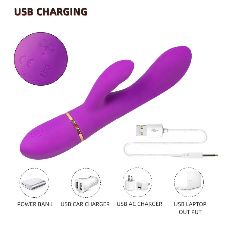 CONSOLADOR JELLY DOBLE RABBIT