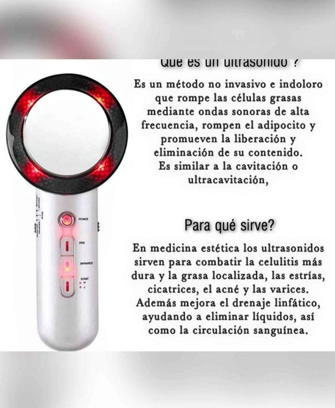 MAQUINA ULTRASONICA PARA REDUCIR MEDIDAS