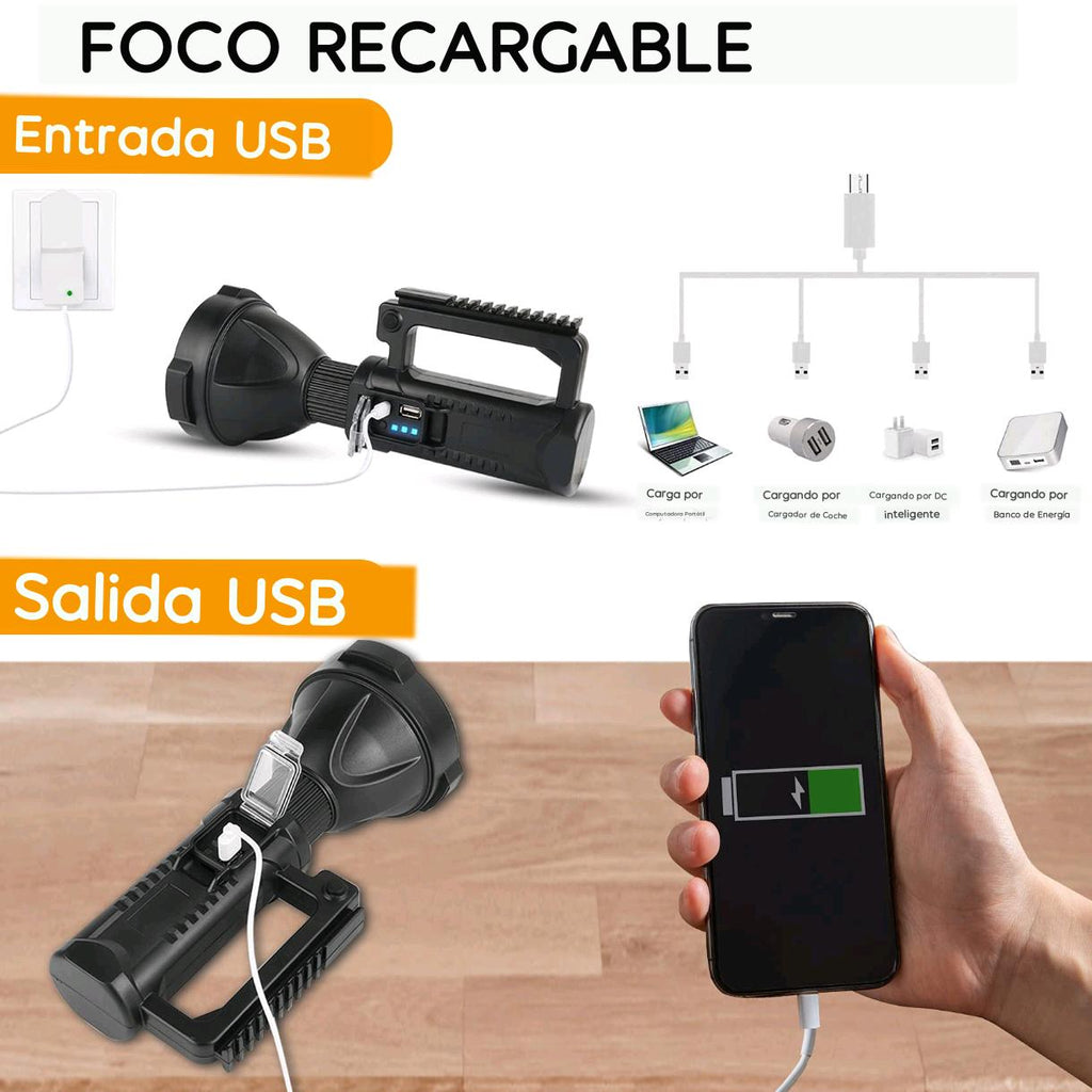 LINTERNA POTENTE LED CON TRIPODE 200MT