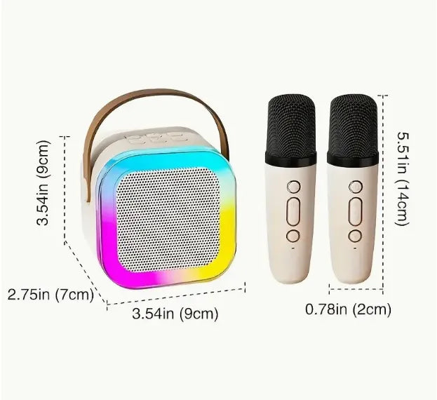 Parlante Karaoke Bluetooth 2 MICROFONOS