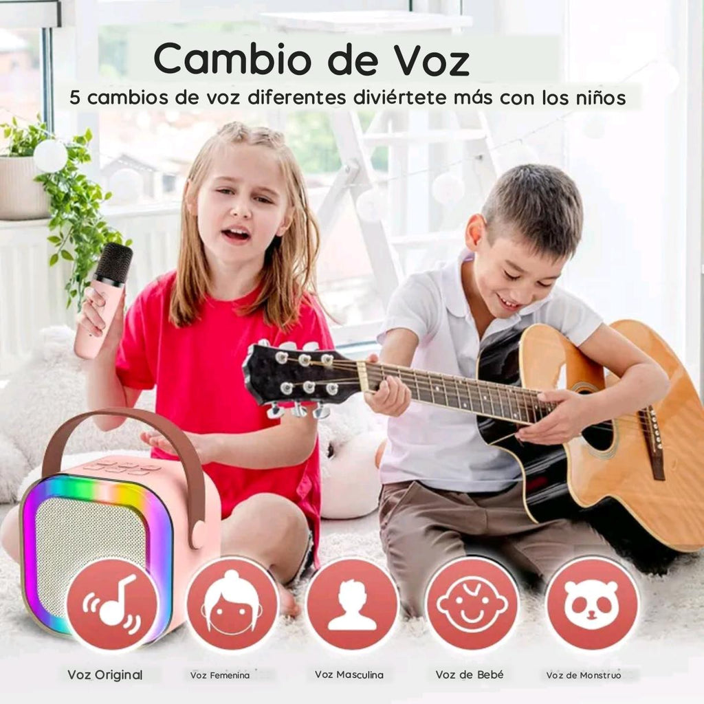 Parlante Karaoke Bluetooth 2 MICROFONOS