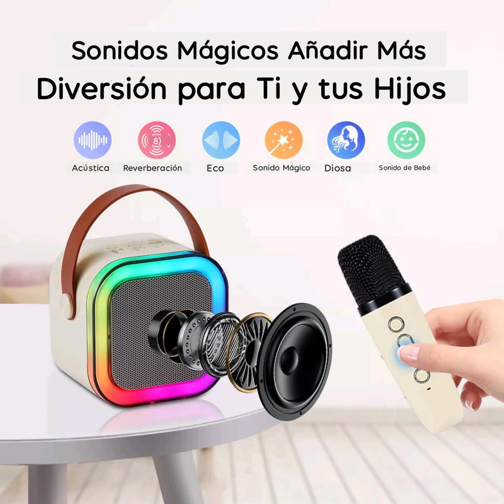 Parlante Karaoke Bluetooth 2 MICROFONOS