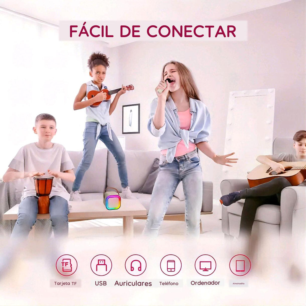 Parlante Karaoke Bluetooth 2 MICROFONOS