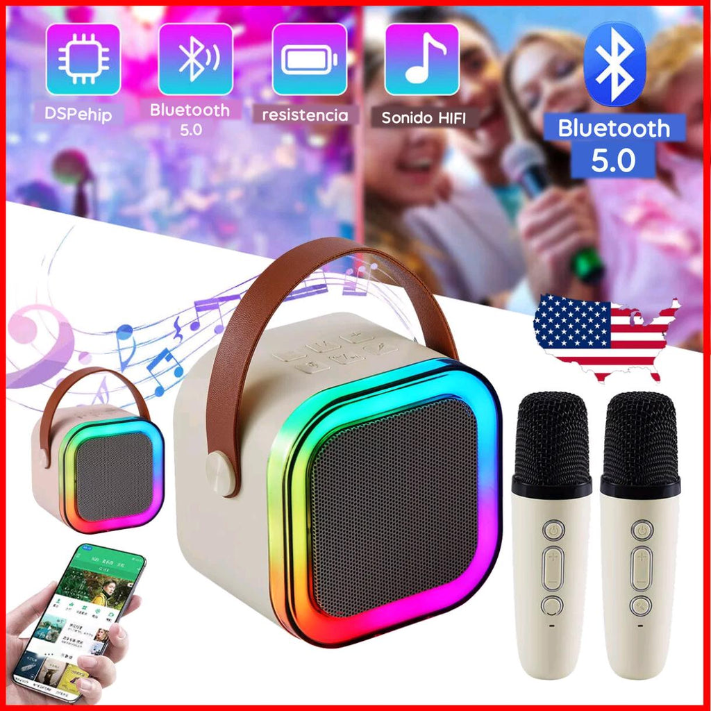 Parlante Karaoke Bluetooth 2 MICROFONOS