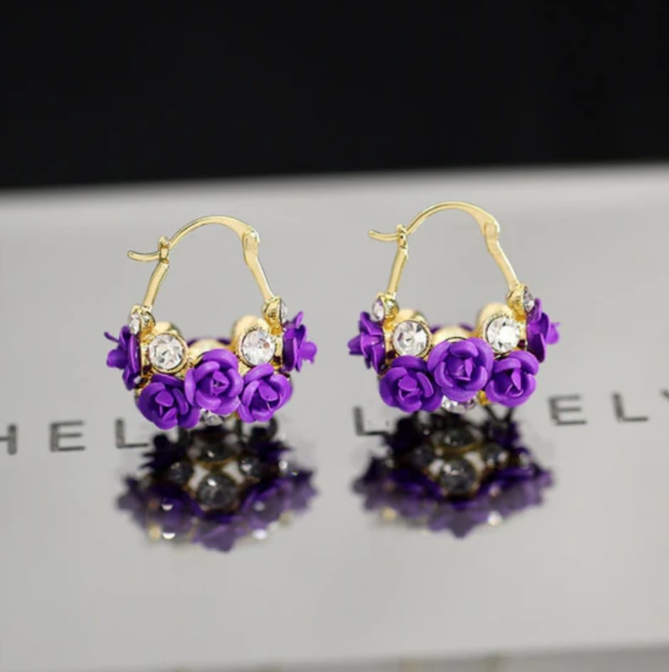 ARETES ROSA PURPURA-A-KM