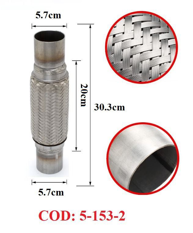 FLEXIBLE PARA TUBO DE ESCAPE 3 MEDIDAS (AUTOS)