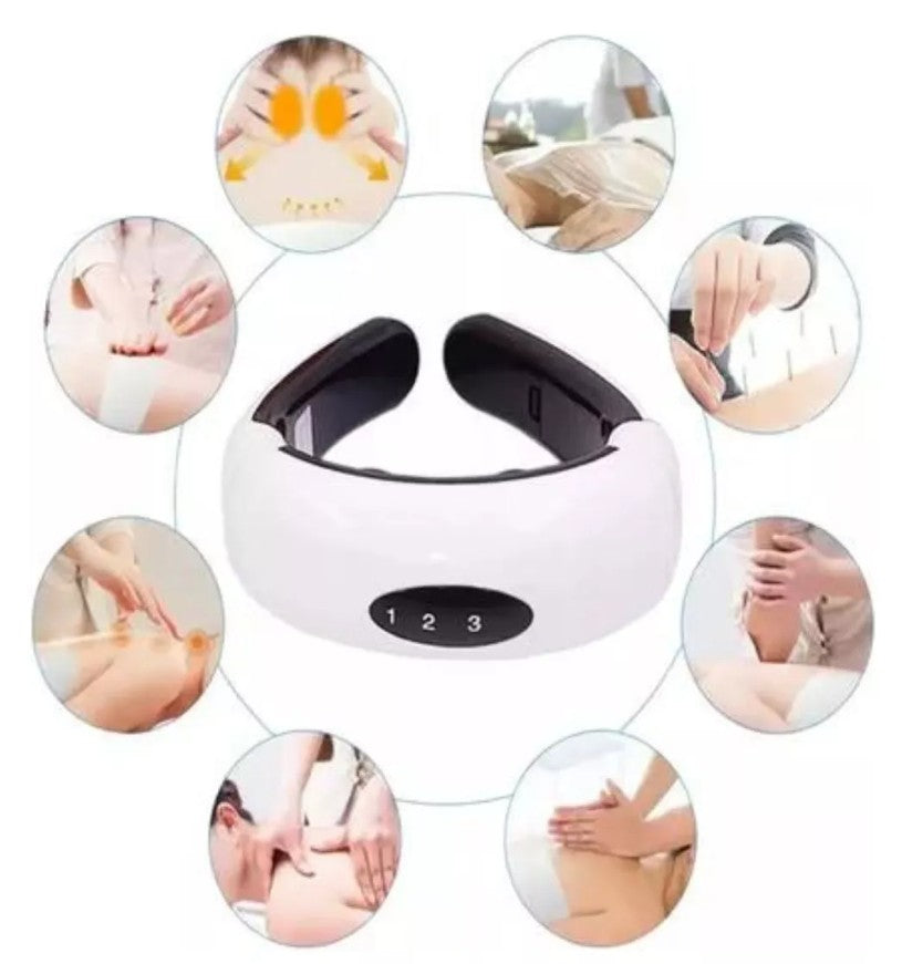 Masajeador de cuello con 2 electrodos