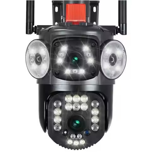48 LED CAMARA DE SEGURIDAD GRIS CON SIRENA