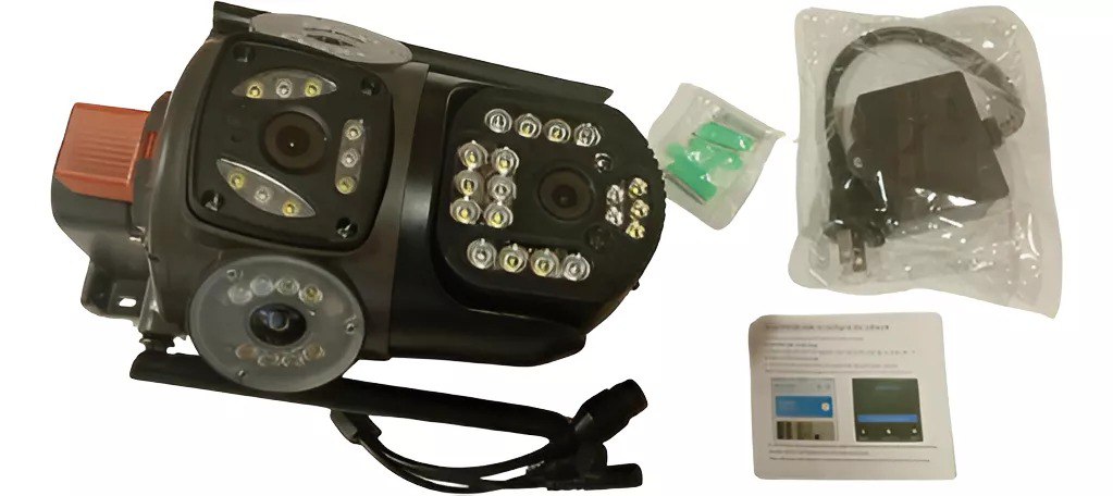 48 LED CAMARA DE SEGURIDAD GRIS CON SIRENA