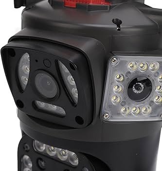 48 LED CAMARA DE SEGURIDAD GRIS CON SIRENA