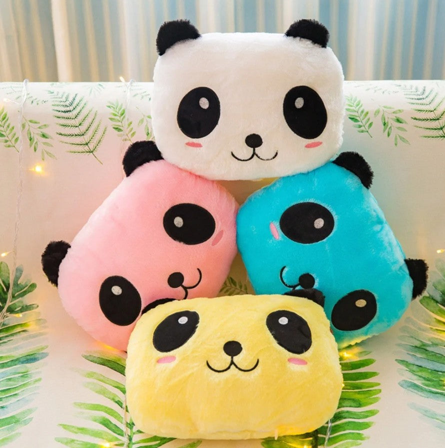 Cojin, almohada oso panda luminoso LED