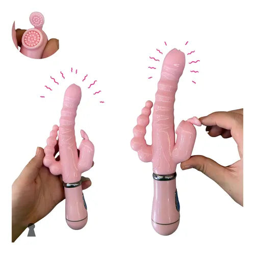VIBRADOR CONEJO CON DOBLE ESTIMULACION
