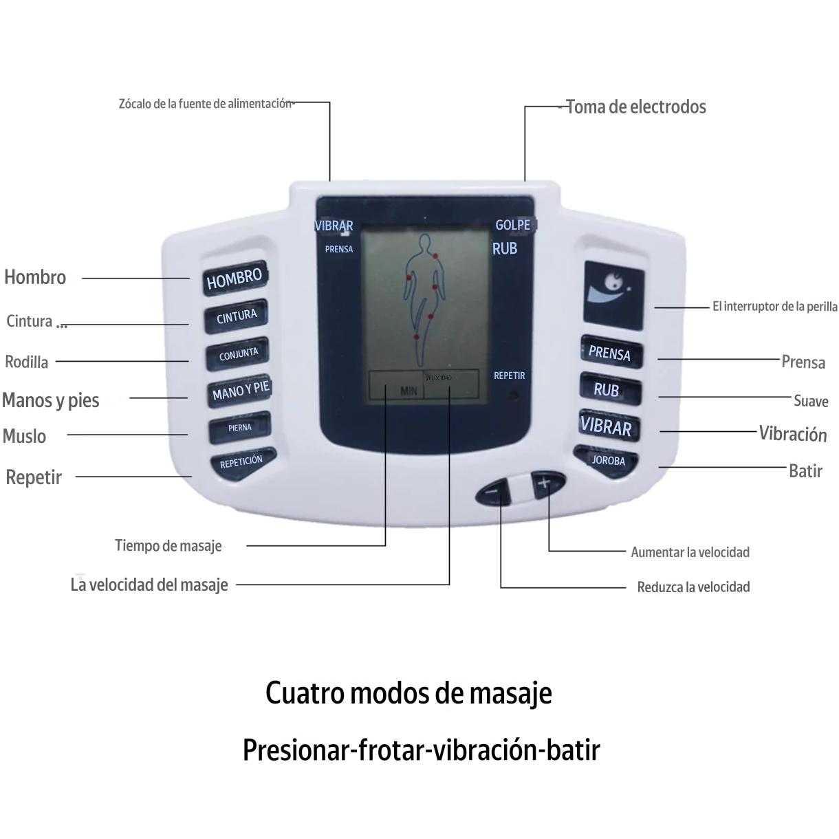 Masajeador Electrodos Digital Muscular