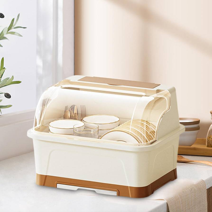 ESCURRIDOR DE PLATOS CON TAPA PARA LA COCINA