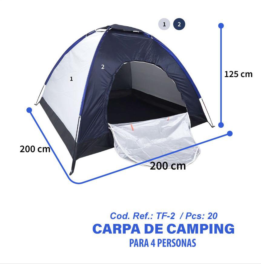 Carpa para camping / 4 personas