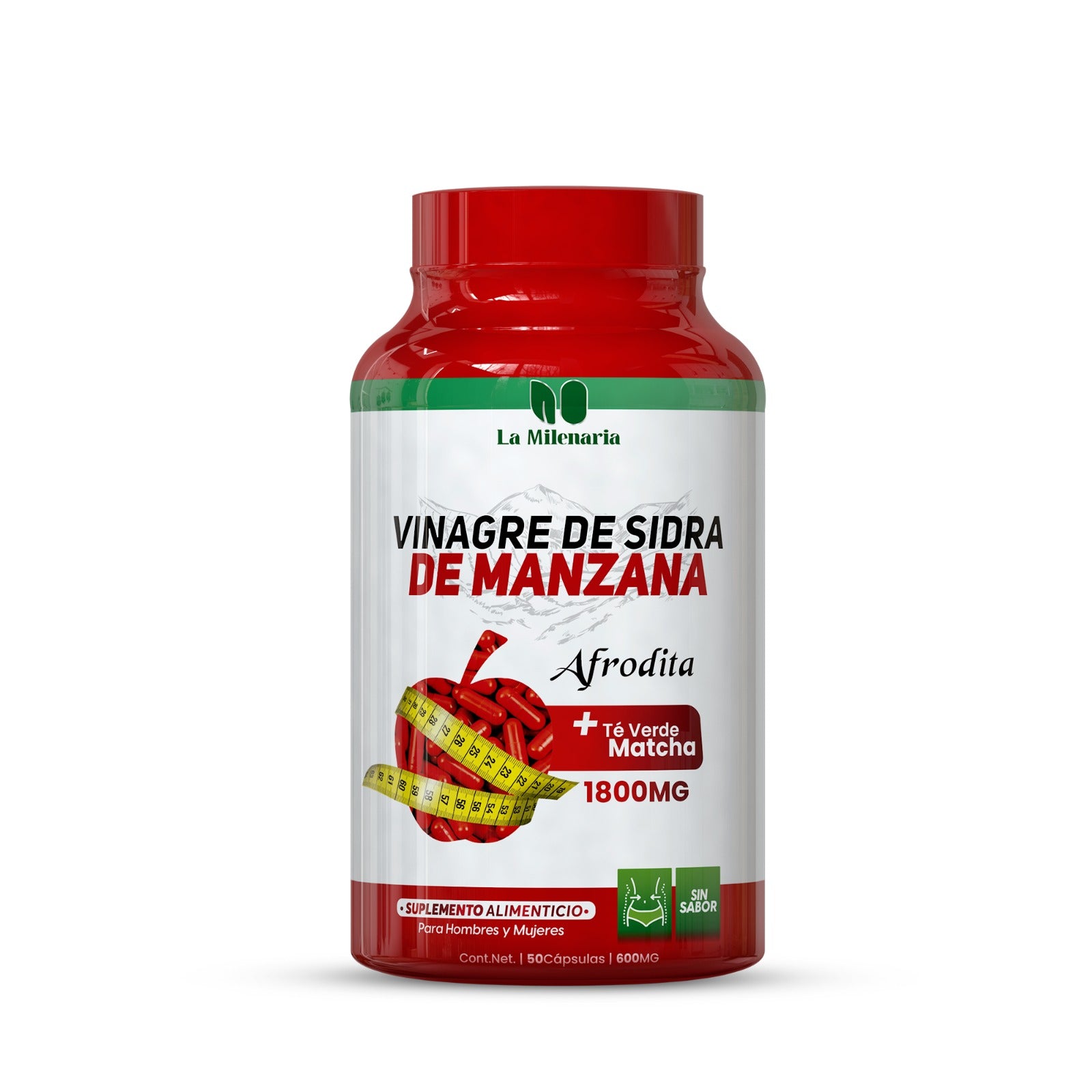 SUPLEMENTO AFRODITA VINAGRE DE MANZANA + MATCHA