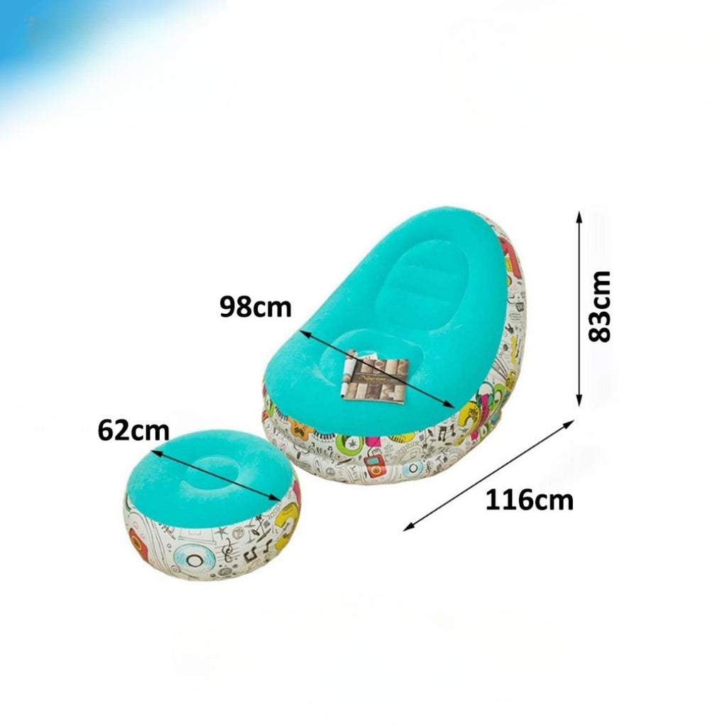 SOFÁ Y TAUBURETE INFLABLES (hogar)