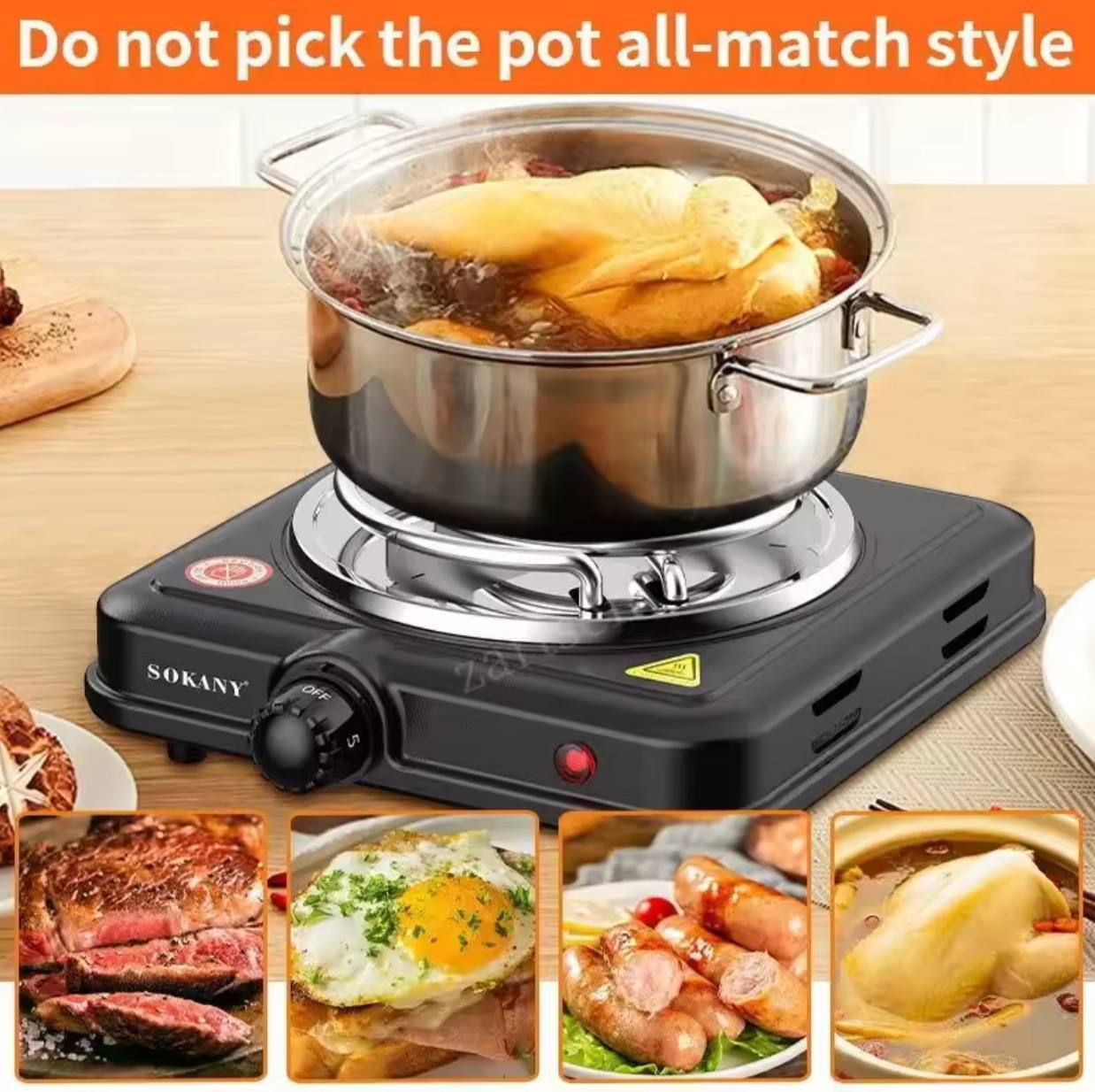 COCINA ELÉCTRICA SOKANY 1000W