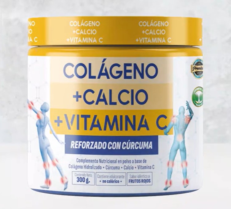 SUPLEMENTO Colageno, calcio, vitamina C con Curcuma
