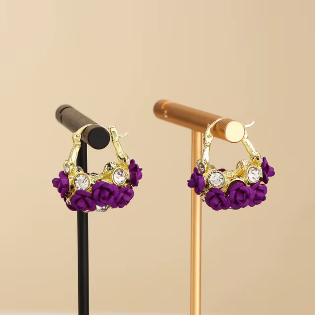 ARETES ROSA PURPURA-A-KM