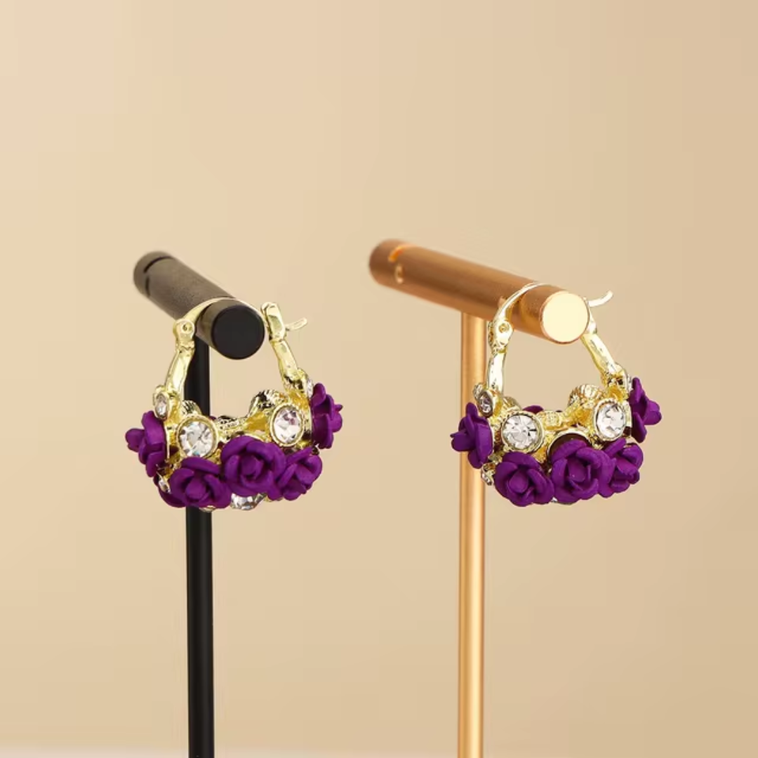 ARETES ROSA PURPURA-A-KM