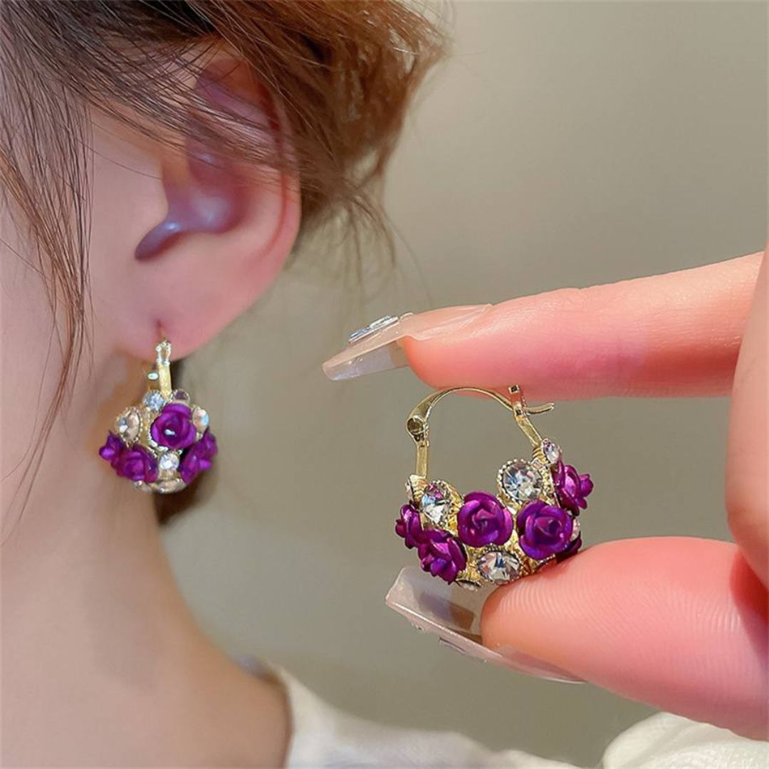 ARETES ROSA PURPURA-A-KM