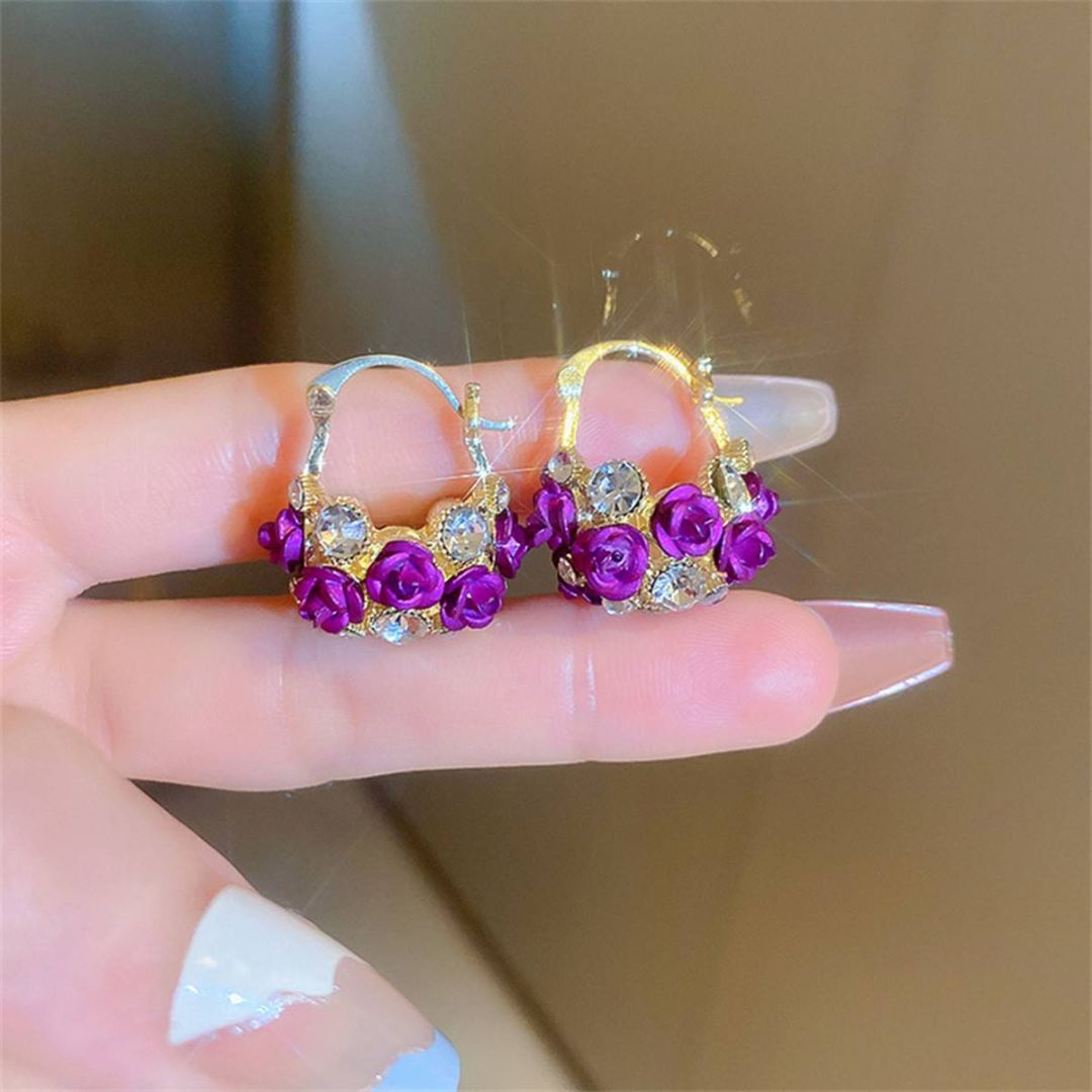 ARETES ROSA PURPURA-A-KM