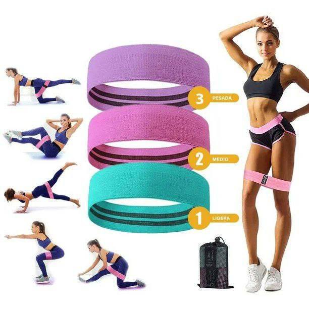 Set 3 ligas de tela (salud)