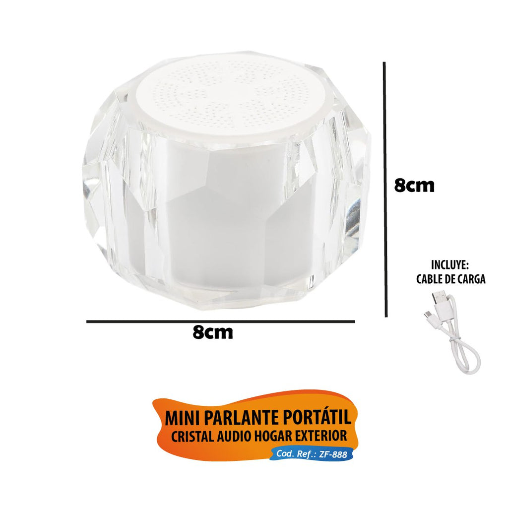 MINI PARLANTE PORTÁTIL CRISTAL AUDIO