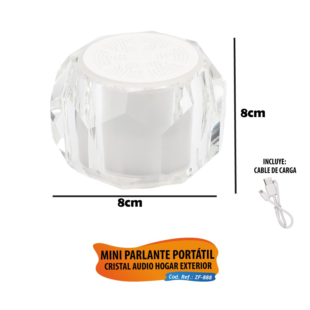 MINI PARLANTE PORTÁTIL CRISTAL AUDIO