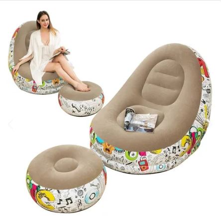 SOFÁ Y TAUBURETE INFLABLES (hogar)