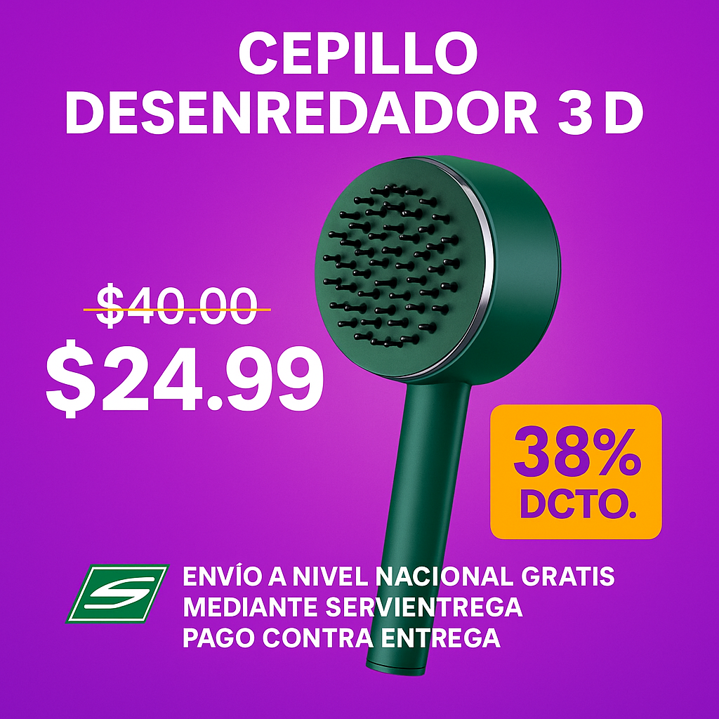 Cepillo Desenredador 3D, ordena cabello