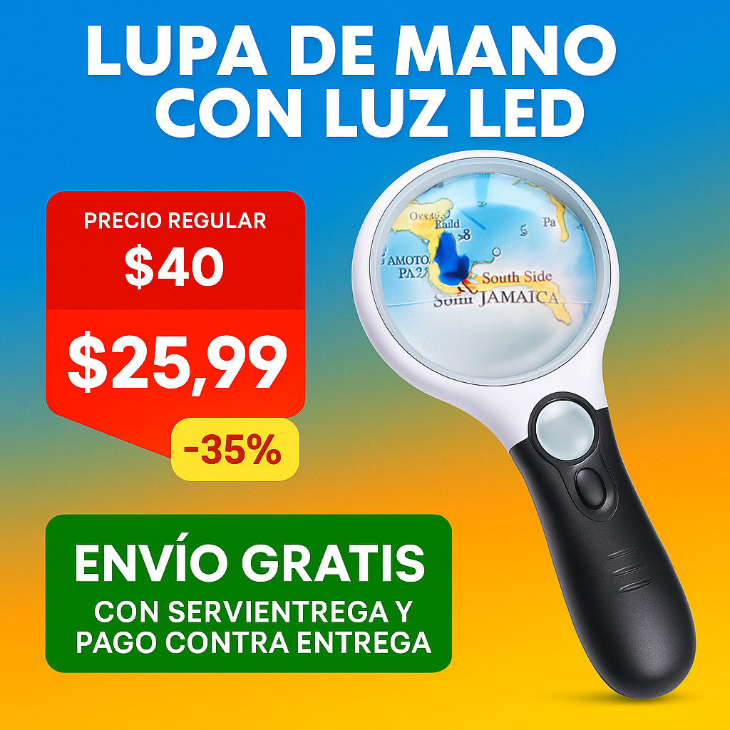 Lupa con luz led