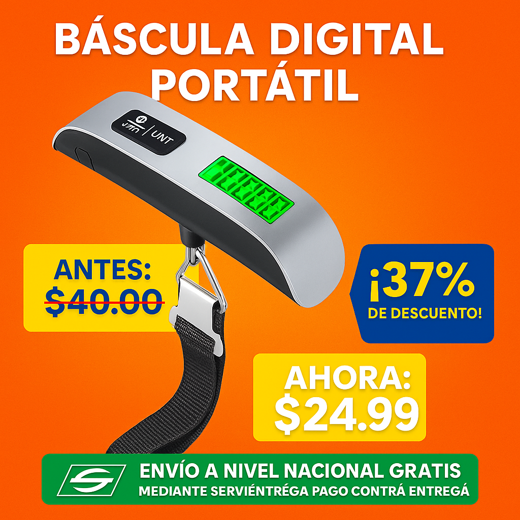 Báscula Digital Alta Precisión Portátil