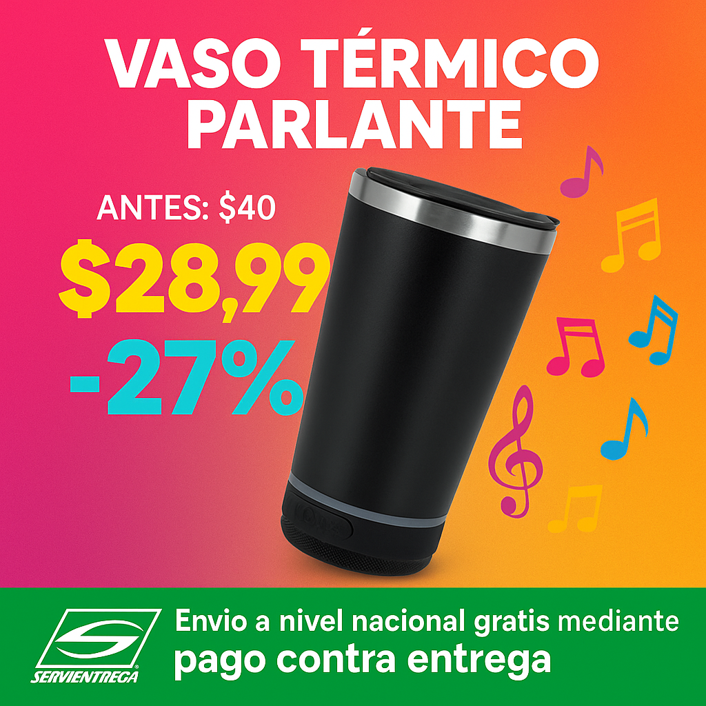 Vaso termico BTS con destapador Parlante