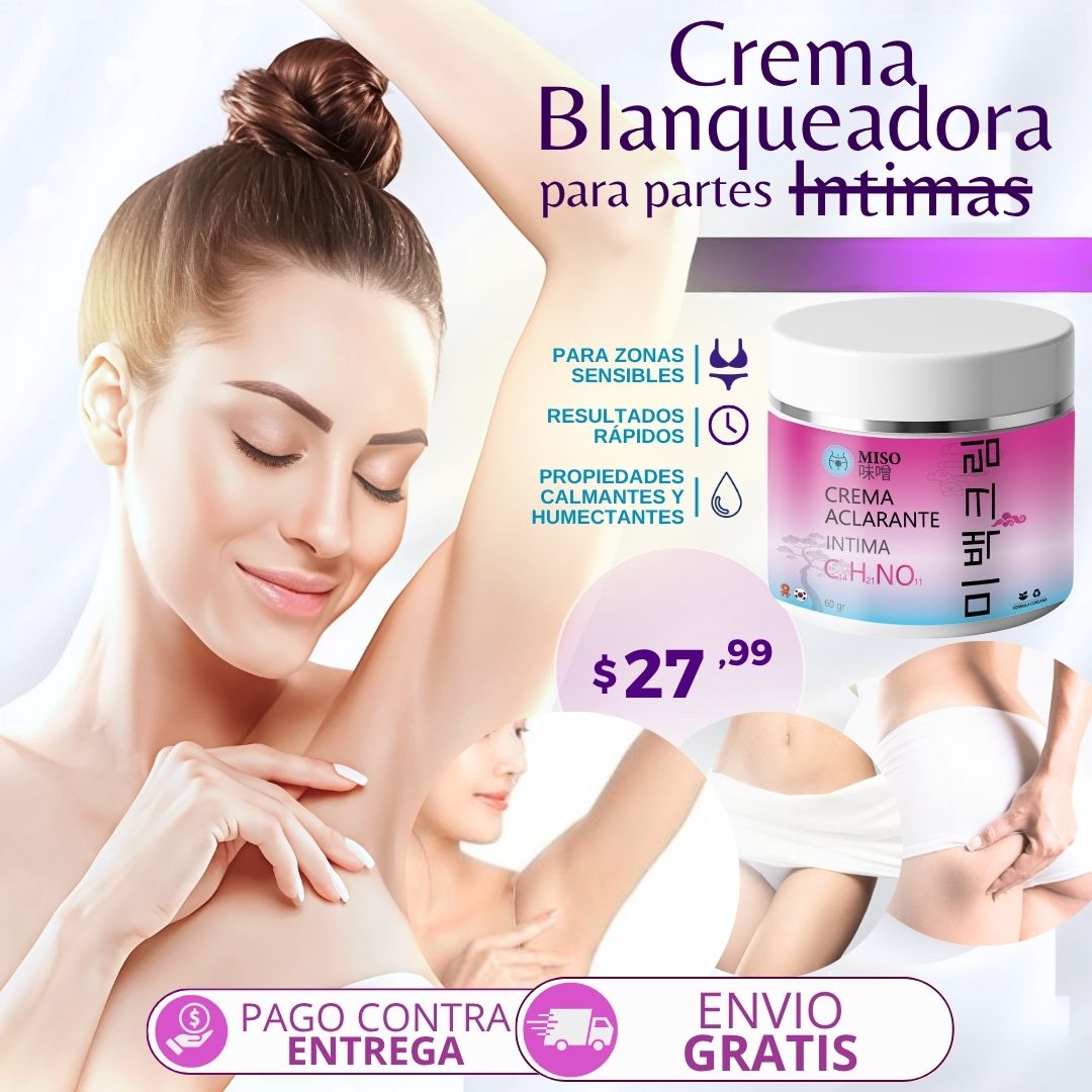 Crema Aclarante Zonas Intimas Miso