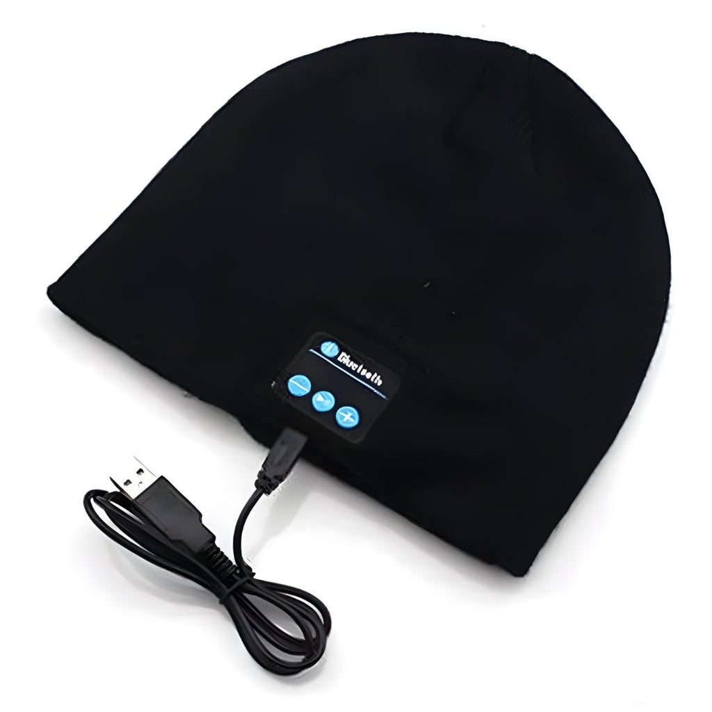 GORRO NEGRO CON AUDÍFONOS BLUETOOTH