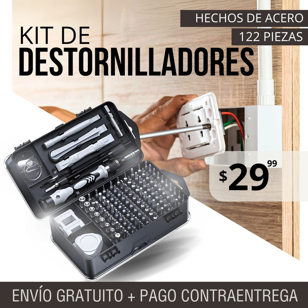 KIT DESTORNILLADORES 115 PIEZAS