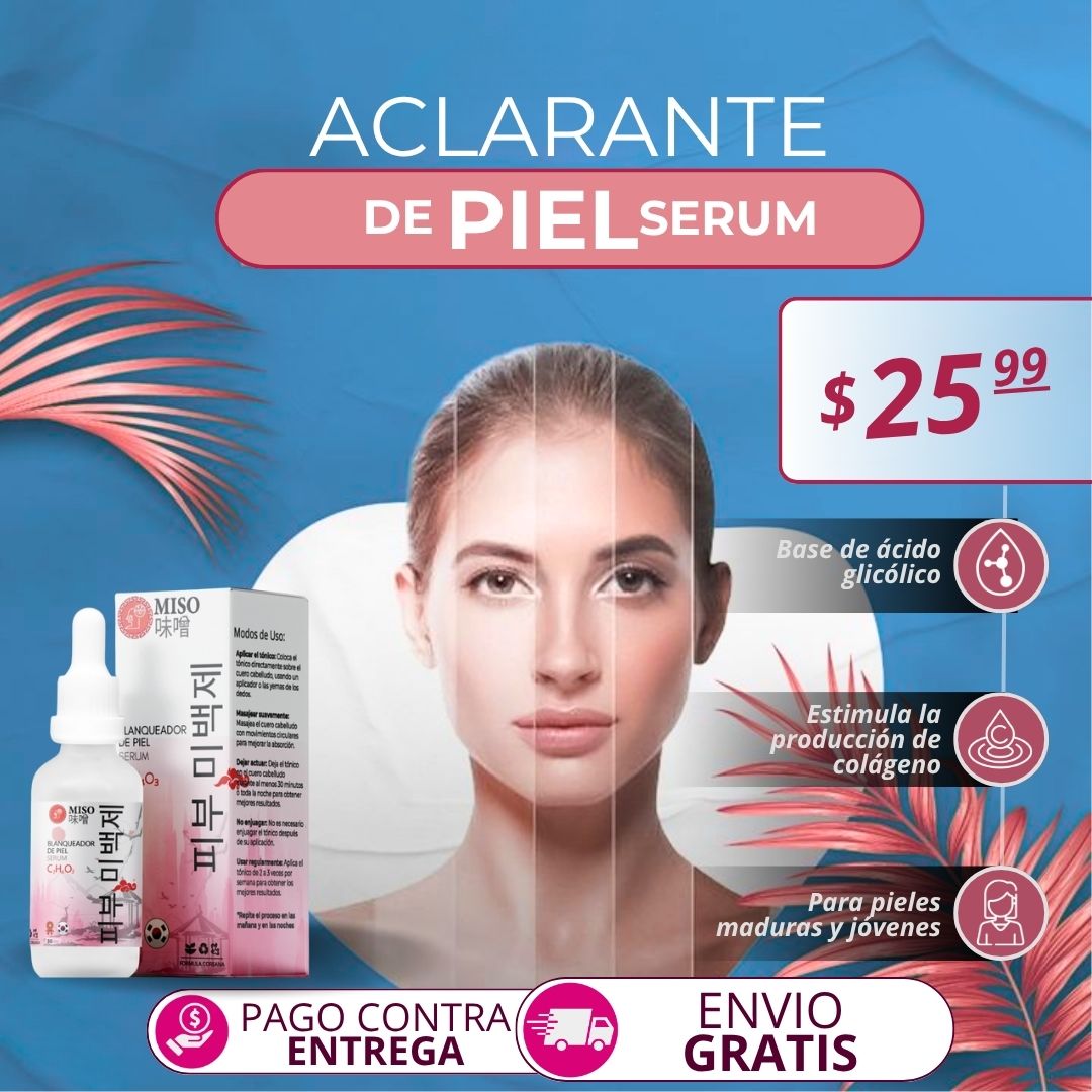 Serúm Miso Blanqueador de Piel Coreano