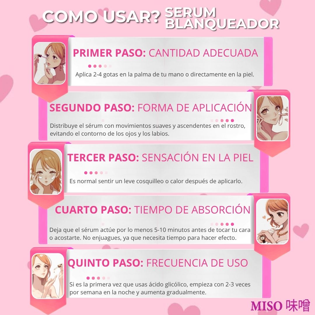 Serúm Miso Blanqueador de Piel Coreano