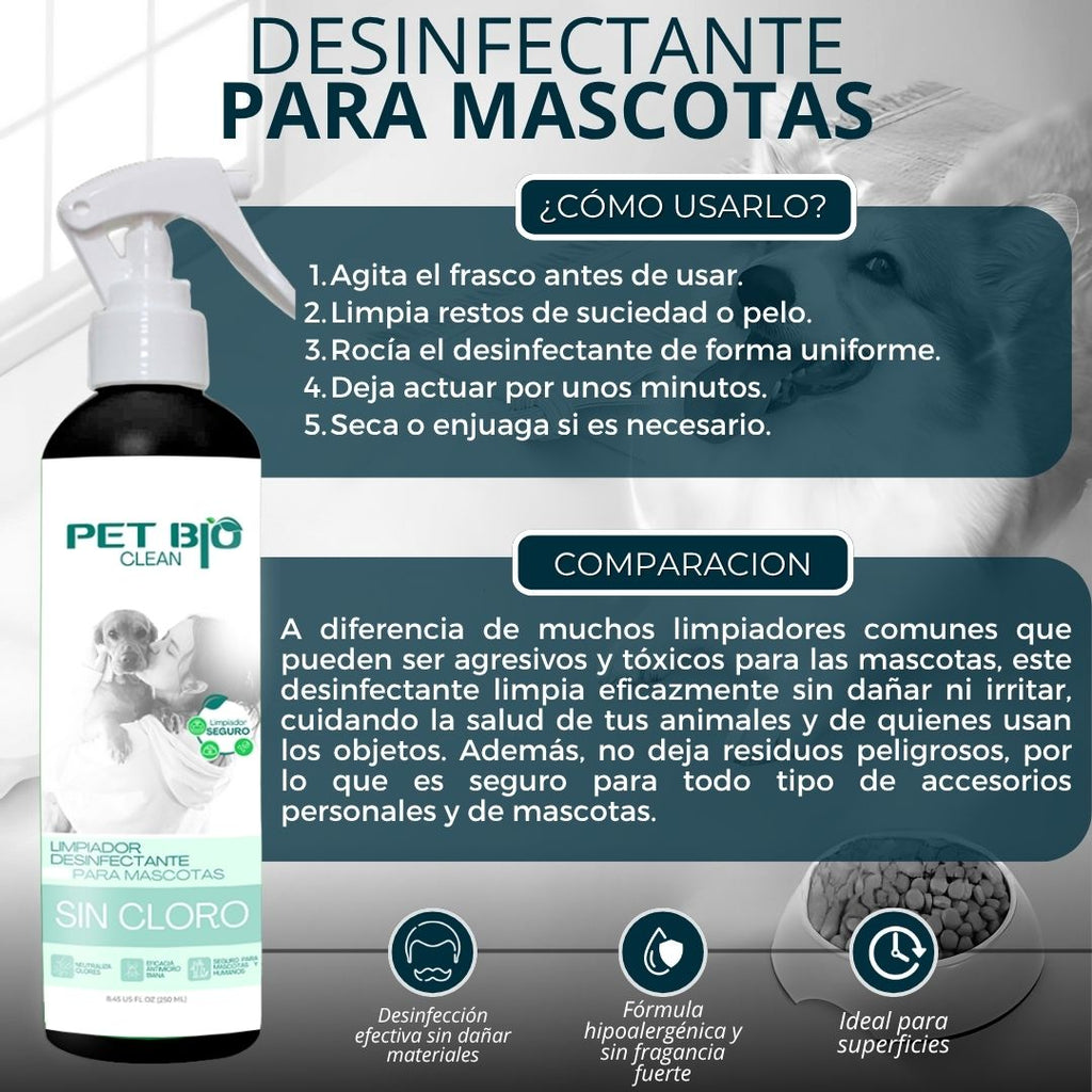 2x Desinfectante para Mascotas Pet Bio
