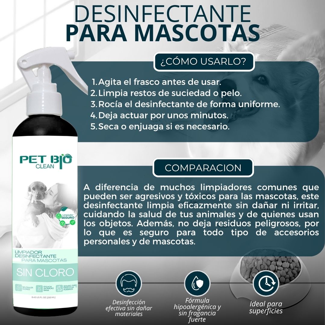 2x Desinfectante para Mascotas Pet Bio