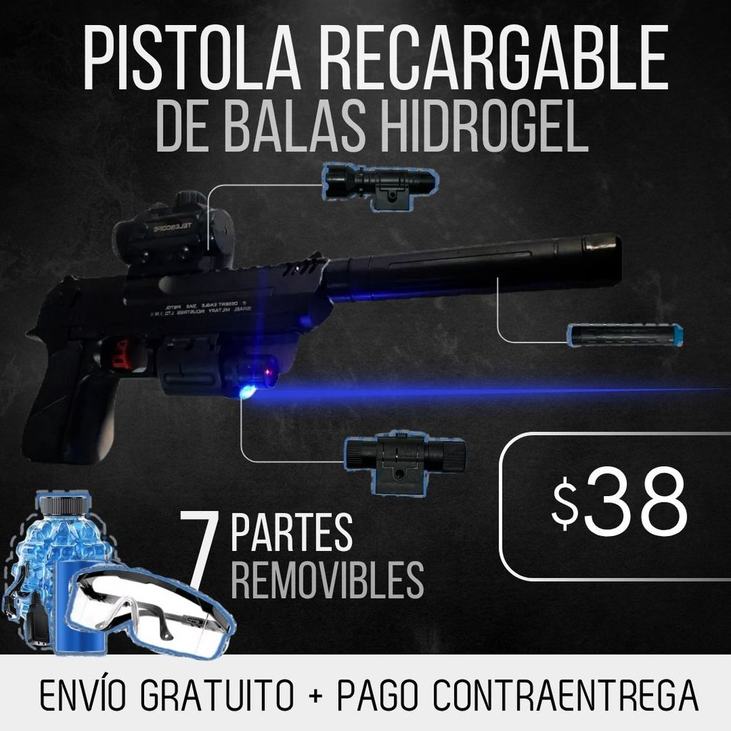 PISTOLA RECARGABLE DE HIDROGEL