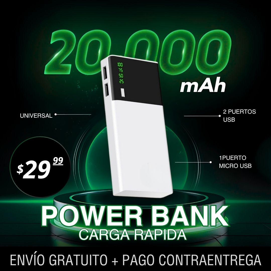 POWER BANK CARGA RAPIDA 20.000MAH