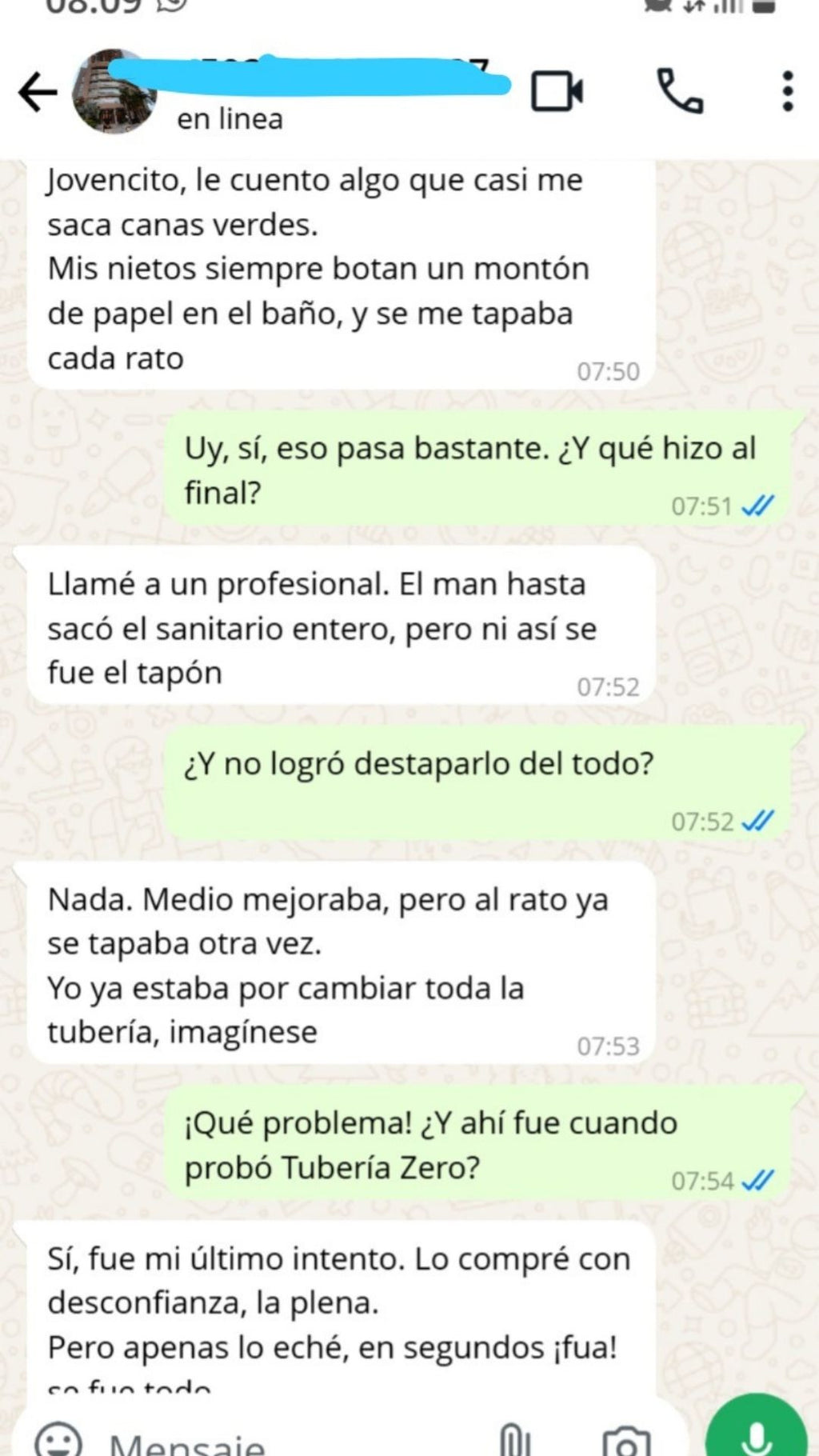 Destapa Caños Tuberia Zero 2x300gr