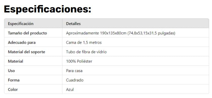 MOSQUITERO GRANDE (CAMA KING 1,80CM)