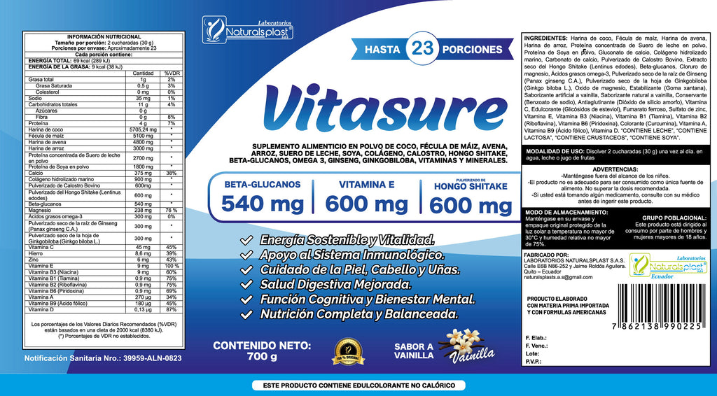 SUPLEMENTO VITASURE 700GR / DEFENSAS