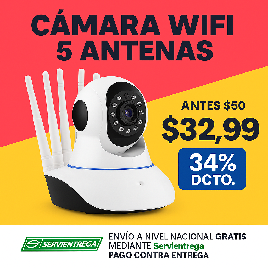 Cámara Wifi 5 antenas